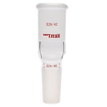 Titan/泰坦 B型接头(小变大)，上磨口：29/42，下磨口：24/40 特优级，TA252924，1个 TA252924
