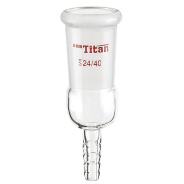 Titan/泰坦 直型抽气接头，内磨口：24/40，小咀外径10mm 特优级，TA322440，1个 TA322440