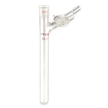 Titan/泰坦 反应管，内磨口14/20，玻璃节门，25ml 特优级 适配加热块：05027318，TYBL-B221425-DZ，1个 TYBL-B221425-DZ