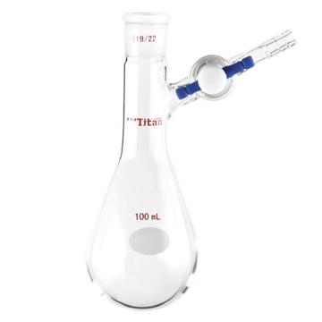 Titan/泰坦 反应茄瓶，磨口：19/22，100ml，四氟节门 特优级，TF909100，1个 TF909100