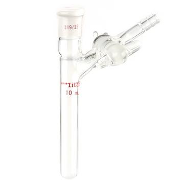 Titan/泰坦 反应管，内磨口19/22，玻璃节门，10ml 特优级 适配加热块：05027317，TYBL-B221910-DZ，1个 TYBL-B221910-DZ