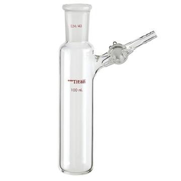 Titan/泰坦 反应管，内磨口24/40，玻璃节门，2mm，100ml 特优级，TF894100，1个 TF894100