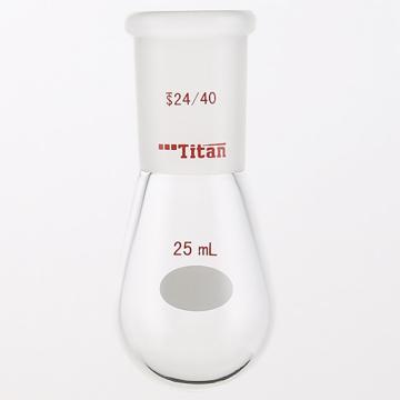 Titan/泰坦 厚壁茄型瓶，高强度，磨口：24/40，25ml 特优级 爆款，TF312425，1个 TF312425