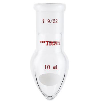 Titan/泰坦 厚壁鸡心磨口烧瓶，高强度，磨口：19/22，10ml，脖加长15mm 特优级，TF329210L，1个 TF329210L