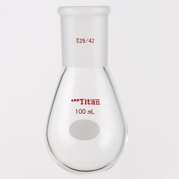 Titan/泰坦 厚壁茄型瓶，高强度，磨口：29/42，100ml 特优级，TF318100，1个 TF318100