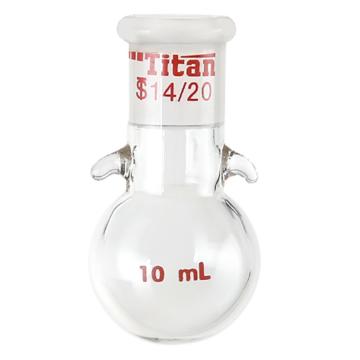 Titan/泰坦 具挂钩圆底烧瓶，磨口：14/20，10ml 特优级，TF331410，1个 TF331410