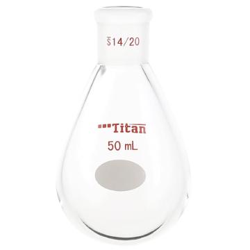 Titan/泰坦 厚壁茄型瓶，高强度，磨口：14/20，50ml 特优级，TF311450，1个 TF311450