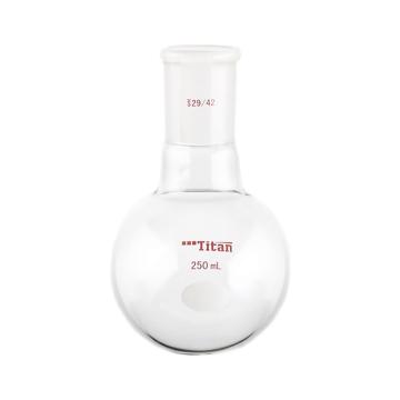 Titan/泰坦 单颈圆底球瓶，厚壁高强度，磨口：29/42，250ml 特优级，TF308250，1个 TF308250