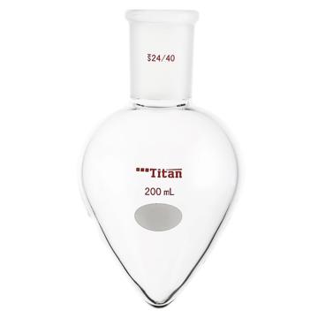 Titan/泰坦 厚壁鸡心磨口烧瓶，高强度，磨口：24/40，200ml 特优级，TF324200，1个 TF324200