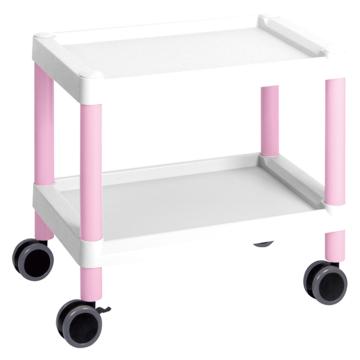 ASONE/亚速旺 全塑推车(低地板型),可移动设备仪器,防磕碰,645×447×492mm,MC20（粉红色）,3-6503-02 3-6503-02