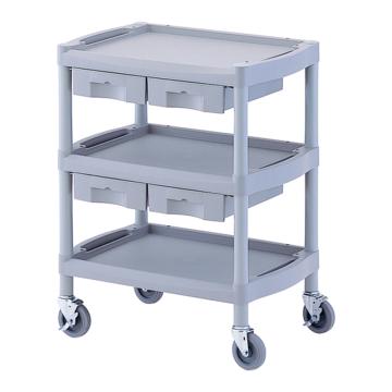 ASONE/亚速旺 实验室仪器设备配套移动车(3层),全塑料材质,防磕碰,带抽屉4个,Y201K 1台,8-8719-02 8-8719-02