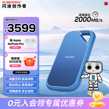 SanDisk/闪迪SDSSDE81C-4T00-Z25 4T 移动固态硬盘 USB3.2(单位：个)