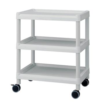 ASONE/亚速旺 实验室仪器设备配套移动车,全塑料结构,防磕碰,3层,532×368×800mm,ME11B,3-6495-03 3-6495-03
