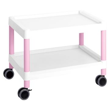 ASONE/亚速旺 移动车(低地板型),全塑防磕碰,532×368×500mm,MC10（粉红色）,3-6503-01 3-6503-01