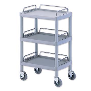 ASONE/亚速旺 实验室仪器设备配套移动车(3层),全塑料材质,防磕碰,带护栏,Y101F 1台,8-8719-03 8-8719-03