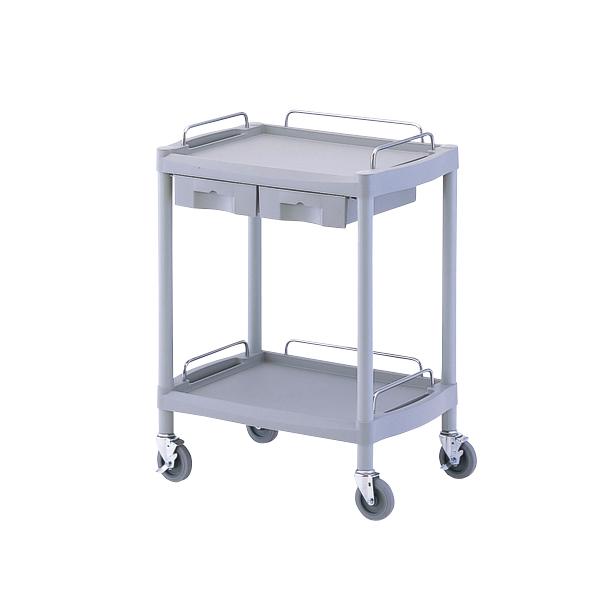 ASONE/亚速旺 全塑料移动车,实验用台车,防磕碰,带抽屉2个,Y201G,8-8722-02 8-8722-02