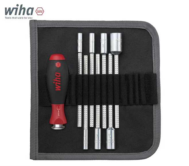 WIHA/威汉 6系列可换杆套筒螺丝刀12件套 布包 27713