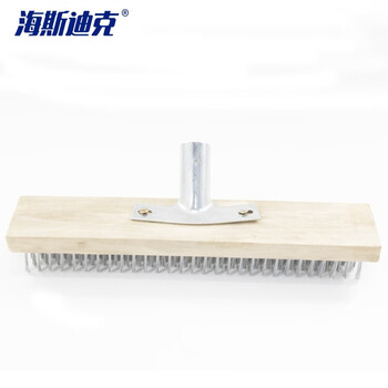 海斯迪克 gnjz-1203 钢丝刷甲板刷 清洁除污刷刷头地板刷 除锈刷长柄钢丝金属表面清洁刷 45cm钢丝刷头+铁件