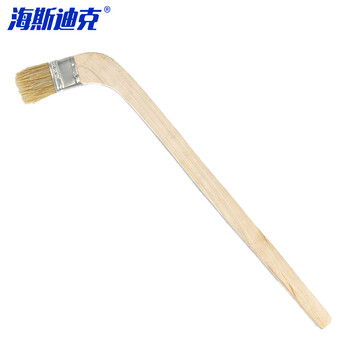海斯迪克 HK-5116 侧弯柄油漆刷 船用油漆刷 木手柄油漆刷子 耐溶剂猪鬓油漆刷 1.5寸侧弯柄