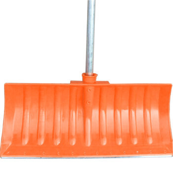 海斯迪克 HK-8025 除雪铲 推雪板 扫雪锹 清洁除雪工具 橘色塑料推雪板 铝杆