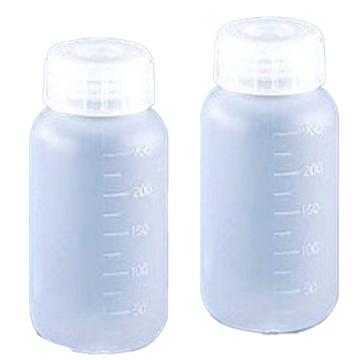 ASONE/亚速旺 PP制塑料瓶SCC，广口，250ml，1箱(5个袋X2袋) 7-2102-02