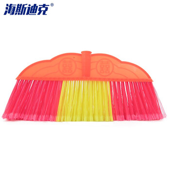 海斯迪克 HKQS-102 开丝硬毛塑料扫把 橡胶除尘 大双喜扫把头(无杆)41cm毛宽