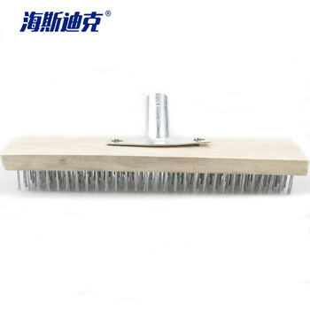 海斯迪克 HKW-92 钢丝刷甲板刷 清洁除污除锈地板刷 20cm钢丝刷头+铁件