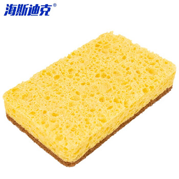 海斯迪克 HKY-141 木浆海绵擦 洗碗清洁百洁擦拭布 1个