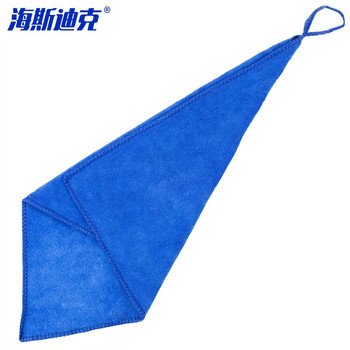 海斯迪克 HKY-190 超细纤维方巾 擦车毛巾 柔软吸水抹手巾 蓝色10条