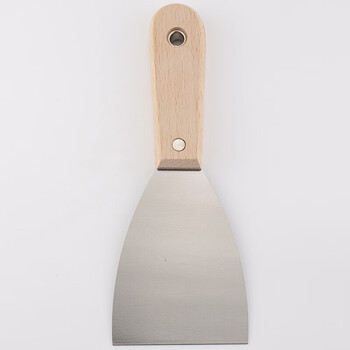 海斯迪克 HZL-110 不锈钢油灰刀木柄铲刀腻子刀抹泥刀 榉木柄2寸