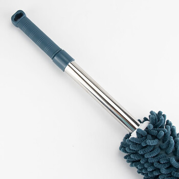 海斯迪克 HZL-36 雪尼尔除尘鸡毛掸 可伸缩除尘掸汽车扫灰清洁工具 藏蓝色