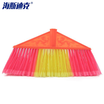 海斯迪克 HKQS-102 开丝硬毛塑料扫把 橡胶除尘 双龙开丝扫把头(无杆)34cm毛宽