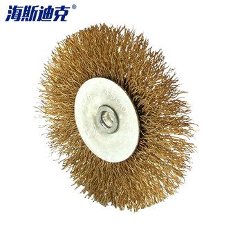 海斯迪克 HKXJ-2 不锈钢带柄笔型除锈钢丝刷子 电钻刷头打磨头抛光清洁钢丝刷 直径100孔平（10个）