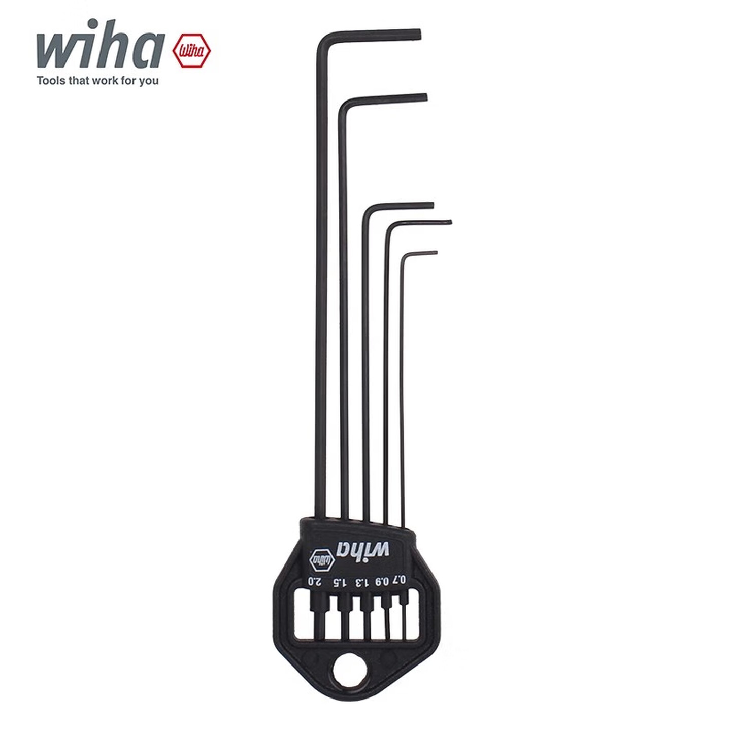 WIHA/威汉 Classic发黑长款内六角扳手5件套 06382