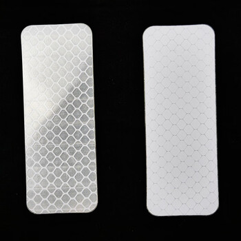 海斯迪克 HKL-165 安全反光贴车门车尾警示贴 汽车摩托夜光贴 3*8cm长条 白色10个