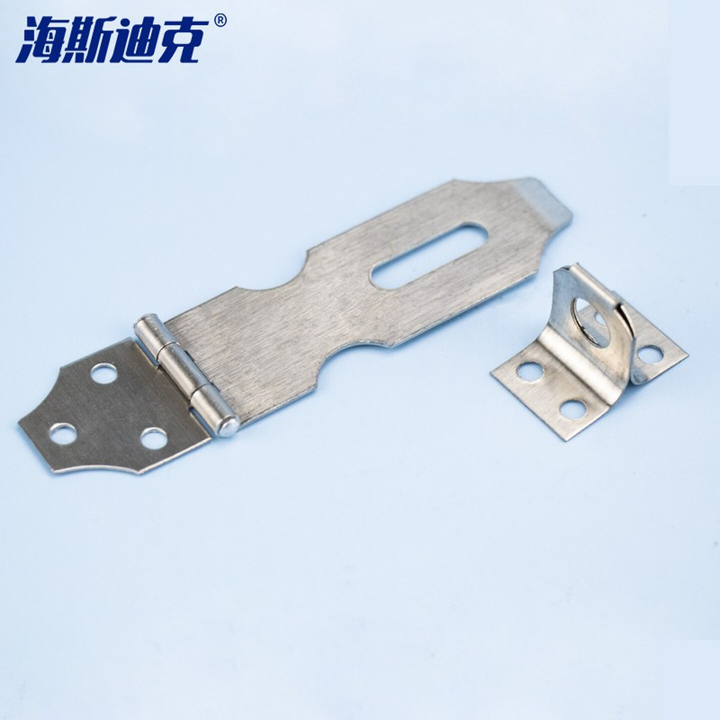 海斯迪克HKSY-30 不锈钢锁扣 三孔门扣锁 加厚门扣挂锁搭扣 安全挂锁橱柜五金配件 5寸（大1号）