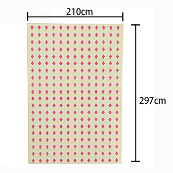 海斯迪克 HKQS-220 红色箭头标签 返修返工不良品标记方向标贴 6MM圆形（7140贴/包）