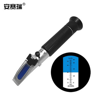 安赛瑞 酒精折射计 手持式折射仪折光仪酒精计酒精浓度测量仪酒度计 0-80% （个） 601174
