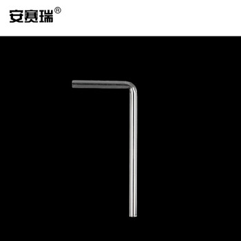 安赛瑞 玻璃导管 玻璃90度导管 接气管弯管 初高中化学实验室导气管 5×30cm90度管 （个） 601510