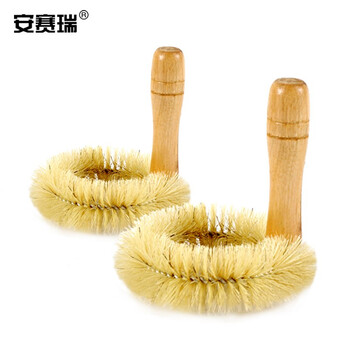 安赛瑞 培养皿刷（2个装）实验室猪毛平皿清洗刷器皿清洁刷毛刷 适合90mm培养皿使用  （包） 600399