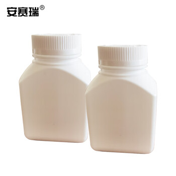 安赛瑞 塑料药瓶（10个装）PE方瓶塑料瓶 固体瓶胶囊瓶子片剂分装瓶粉剂瓶 300ml（包） 601140