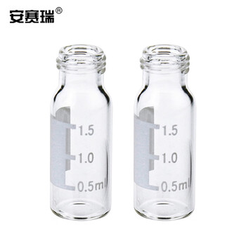 安赛瑞 玻璃进样瓶 顶空瓶 透明顶空瓶取样瓶 液相色谱化学试剂样品瓶 1.5ml带刻度100个 不含盖垫（包） 601389