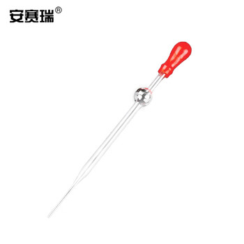 安赛瑞 玻璃滴管 胶头一球滴管 带缓冲球滴管 硅胶帽滴管实验室分装工具 14.8cm（5个装）（包） 601481