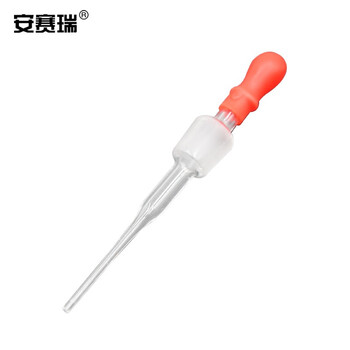 安赛瑞 玻璃滴管 透明磨砂滴瓶滴管带红胶头 配套用滴管 实验室分装工具60ml（5个装）（包） 601483