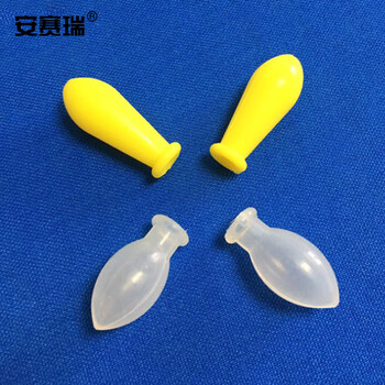 安赛瑞 玻璃滴管皮头（5个装）硅胶吸管头乳胶头玻璃滴管用吸头吸帽胶帽 黄色1ml（包） 600381
