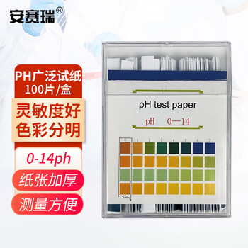 安赛瑞 PH广泛试纸 酸碱度测试纸 0-14ph试纸人体试纸 水质检测试纸 盒装 100片/盒（盒） 601120