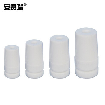 安赛瑞 搅拌套塞 标准口塞四氟搅拌塞密封塞四氟塞子 24# 孔径8mm（个） 600352