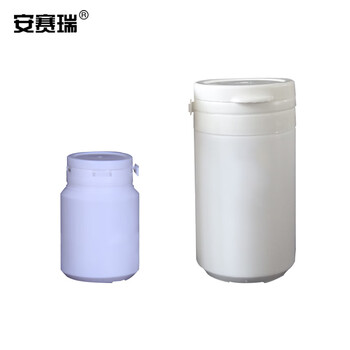安赛瑞 撕拉盖塑料瓶（5个装）实验室固体分装瓶样品瓶加厚广口液体瓶 60ml（包） 600462