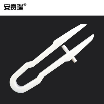 安赛瑞 聚四氟乙烯镊子 实验室耐高温摇瓶四氟镊子 卜付型200mm（个） 600850