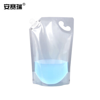安赛瑞 自立吸嘴袋（10个装）实验室液体袋透明吸嘴包装袋试剂袋中药袋便携密封塑料打包袋（包） 601012